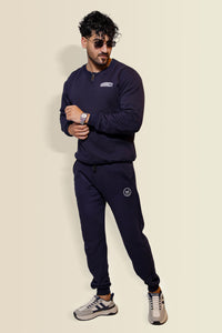 IRONNEST UltraSoft™ Fleece Tee – Navy Blue